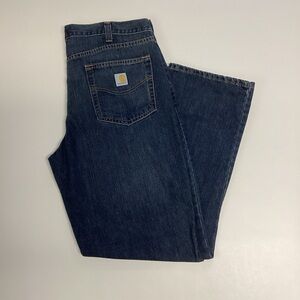 Carhartt Men's Relaxed Fit Jeans 38x32 Dark Blue NWT